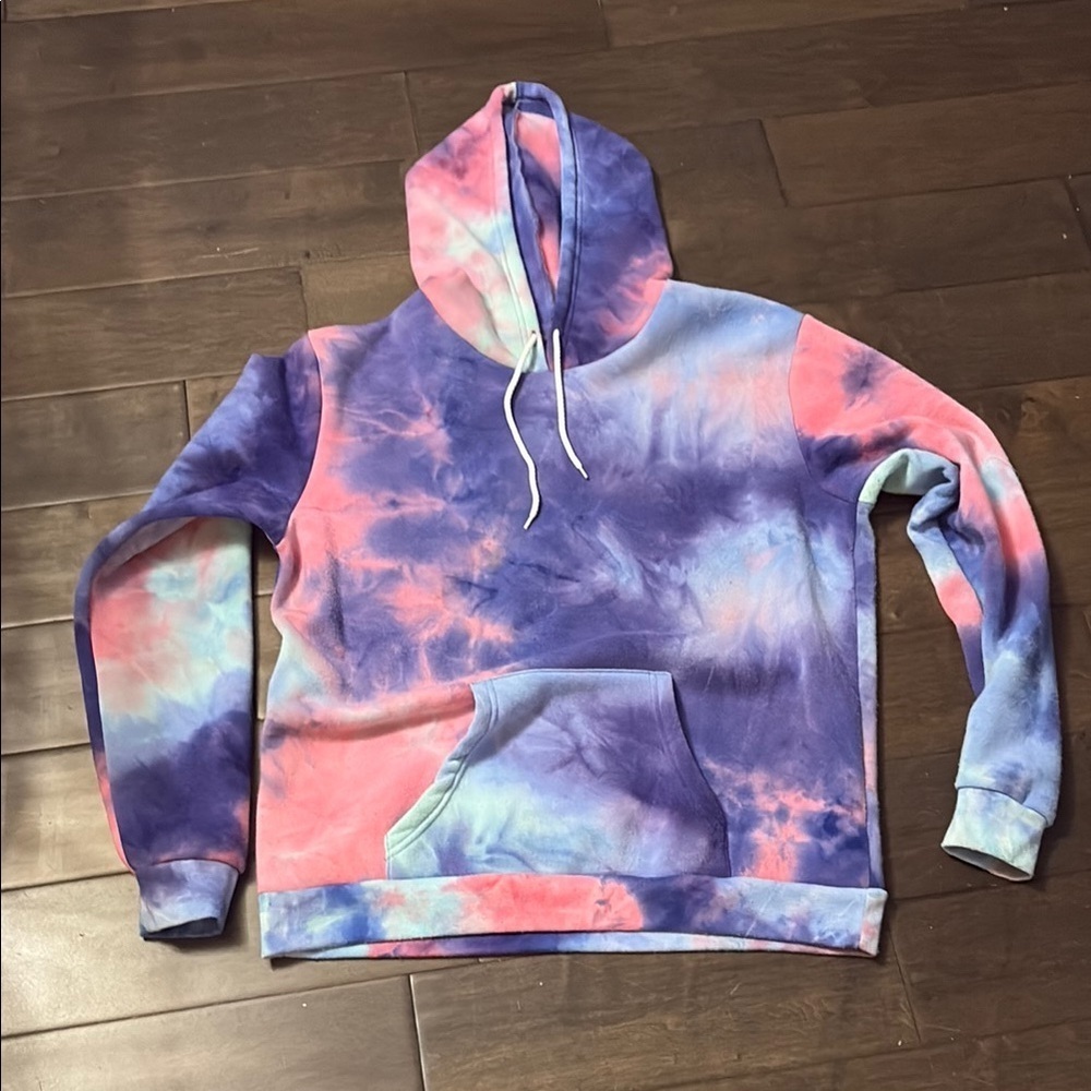 SWS Active Best Hoodie Ever Tie Dye Hooded Sweatshirt - Size large